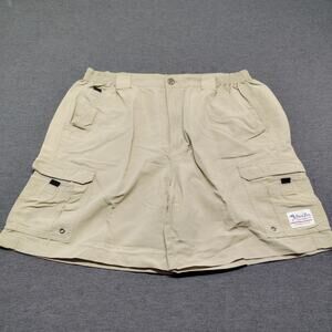 Bimini Bay Outfitters Men's Size 40 Cargo Shorts Khaki Nylon Performance Gear